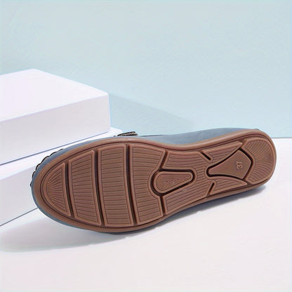 Women’s Orthopaedic Slip-On Loafers – Lightweight Support with Gold-Tone Detailing & All-Day Comfort