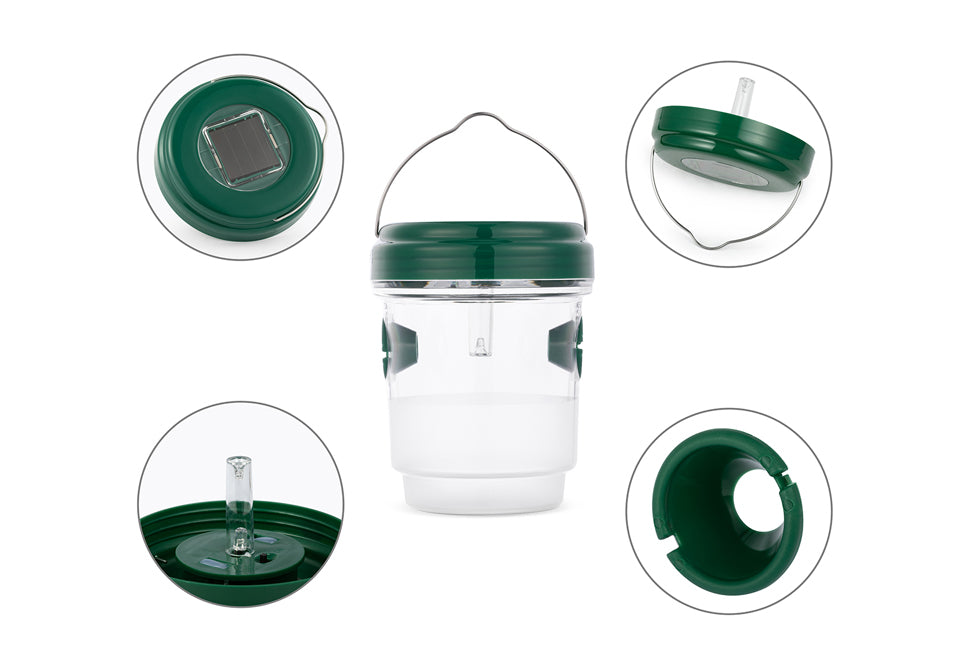 Set of 2 solar powered insect traps