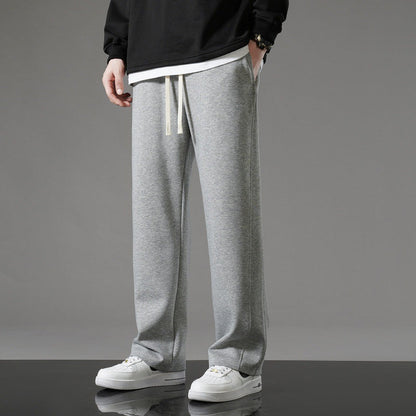 Men's Casual Flat Front Cotton Trousers