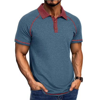Men's Casual Cotton Short Sleeve Polo Shirt