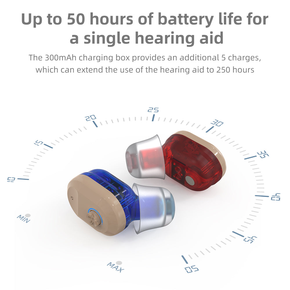 1 Pair Rechargeable Hearing Aid Digital Rechargeable Invisible Sounds Amplifier