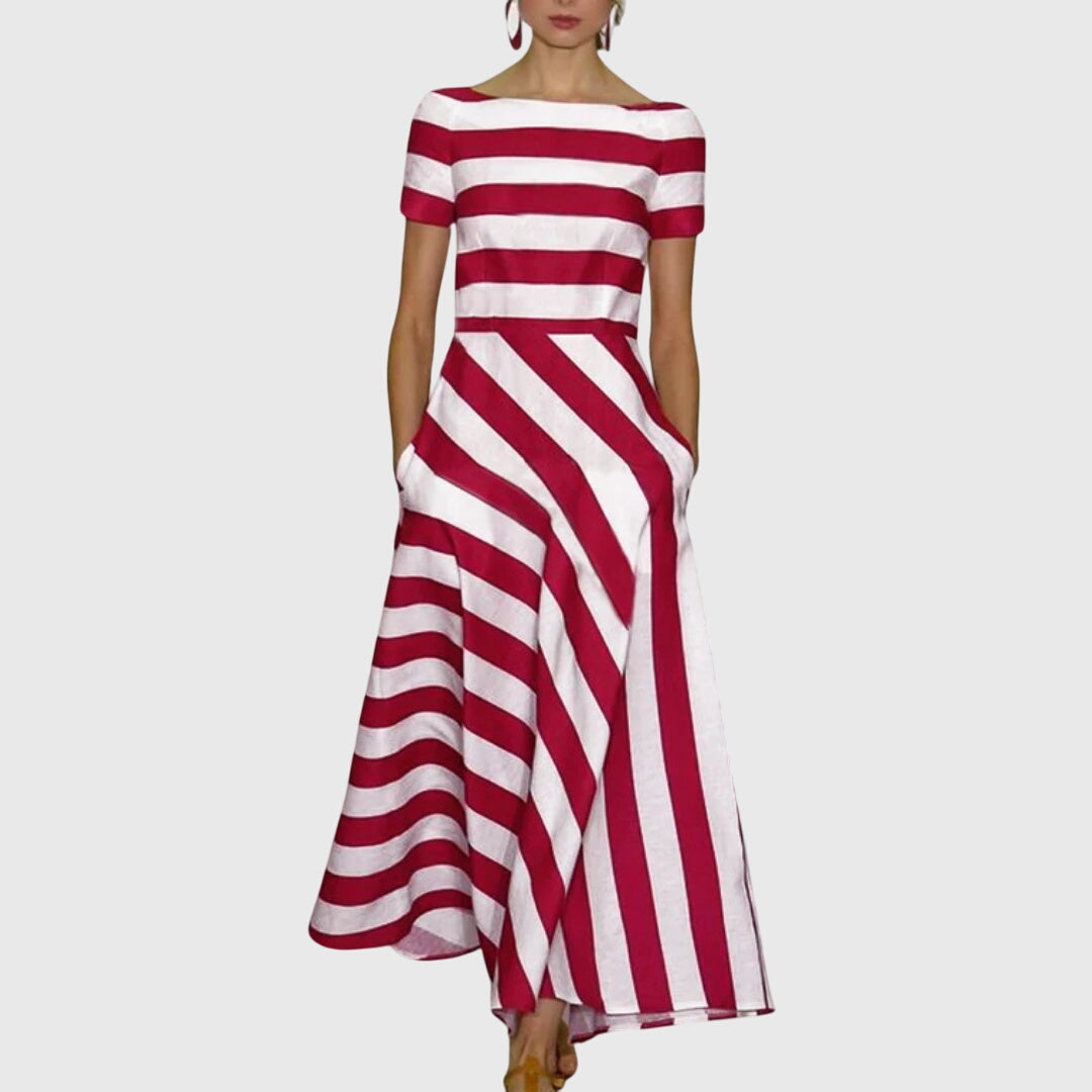 Classic Vertical Stripe Women's Dress - OutfitLondon