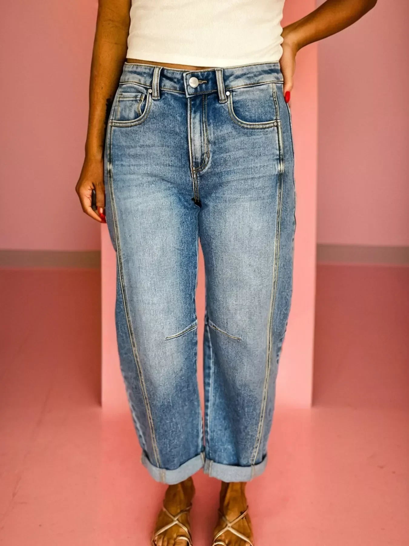 Vintage Ripped Women's Straight Jeans - OutfitLondon