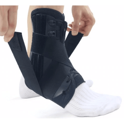 Reinforced Ankle Brace - Lace Up With Stabilizer Straps