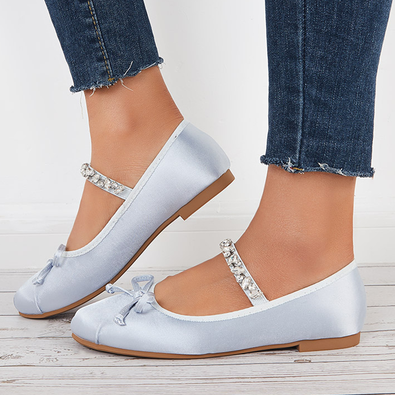 Women Mary Jane Flats Round Toe Slip on Ballet Flat Shoes