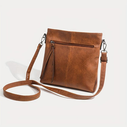 Chic Mini Crossbody Purse with Tassel and Silver Buckle