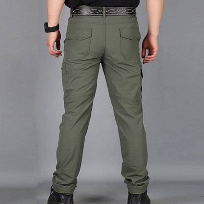 Men's Waterproof Cargo Work Pants Hiking Tactical Pants Military Ripstop Resistant Multi Pockets
