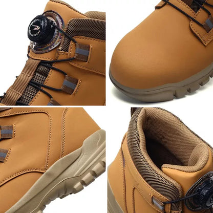 Waterproof, Indestructible Work Shoes for Men with Steel Toe Cap