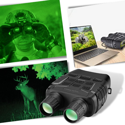 Digital Night Vision Infrared Binoculars w/ 4x HD Zoom Optics & Photos Videos with Audio