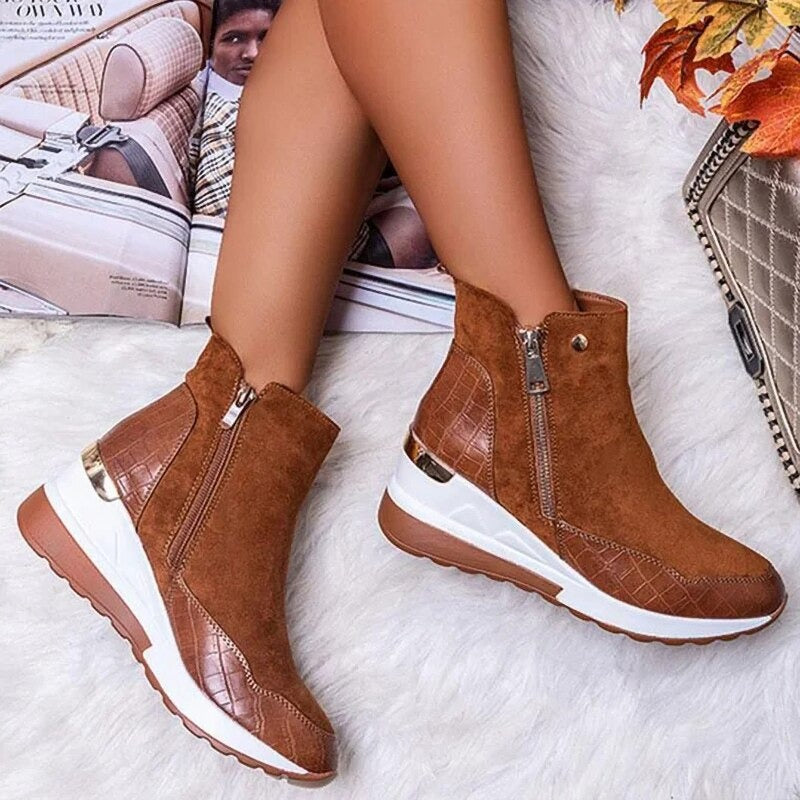 Comfortable Everyday Ankle Boots For Ladies - OutfitLondon