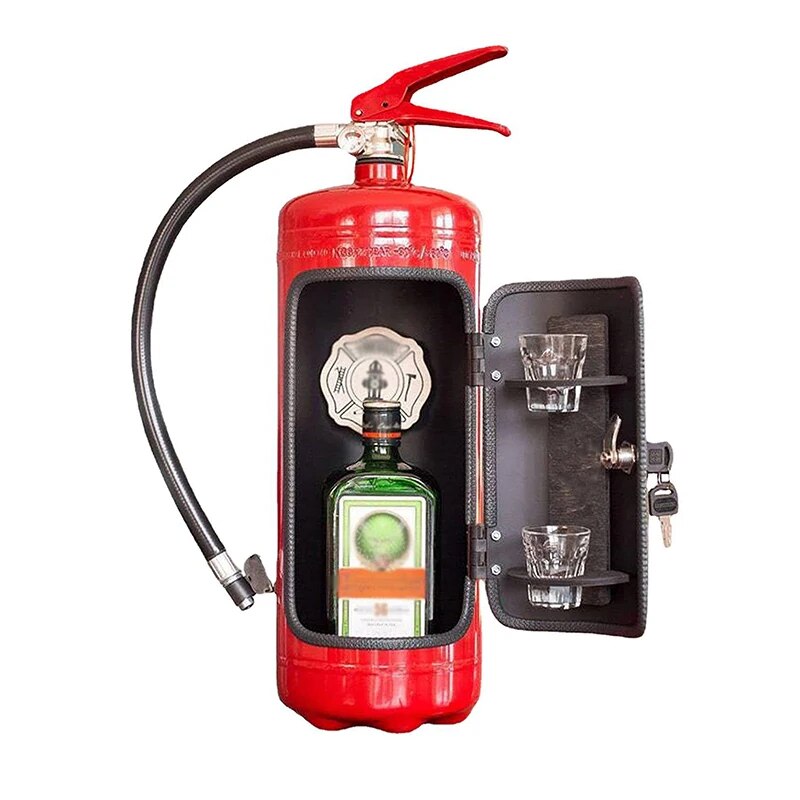 Hidden Bar Liquor Bottle Fire Extinguisher Holder - OutfitLondon