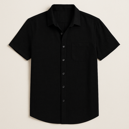 Classic Cotton Short Sleeve Men's Shirt