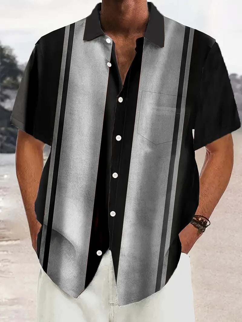Classic Graphic Color Block Tee For Men