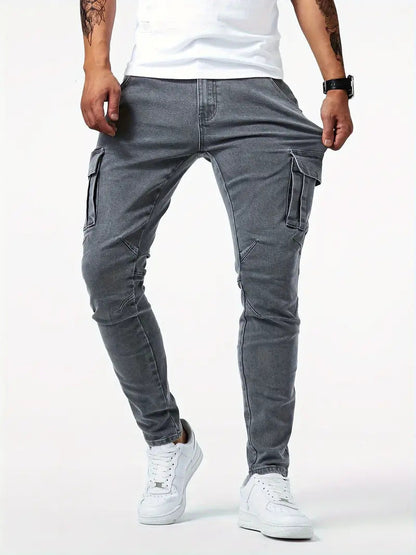 Men's Casual Cotton Cargo Pants with Multiple Pockets