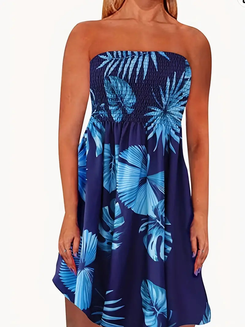 Casual Cold Shoulder Midi Summer Dress - OutfitLondon