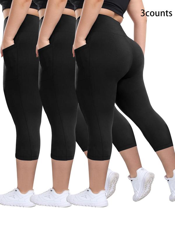 Comfortable 3-Pack Yoga Capris - OutfitLondon