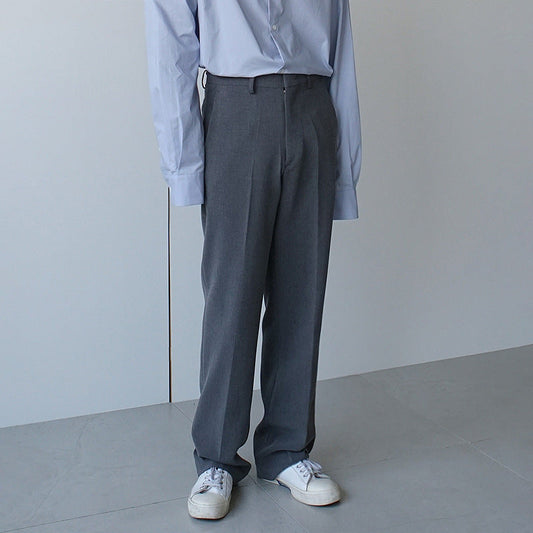 Men's Casual Cotton Straight Loose Trousers