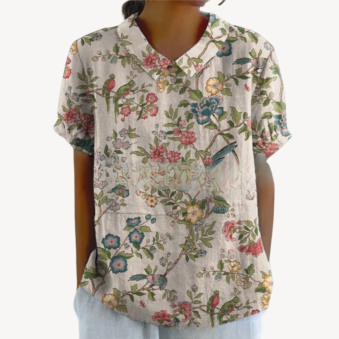 Pretty Blouse Button Front Ladies Shirt