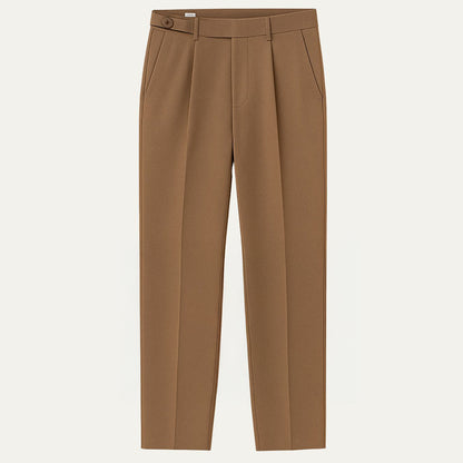 Classic Fit Pleated Mens Trousers - OutfitLondon