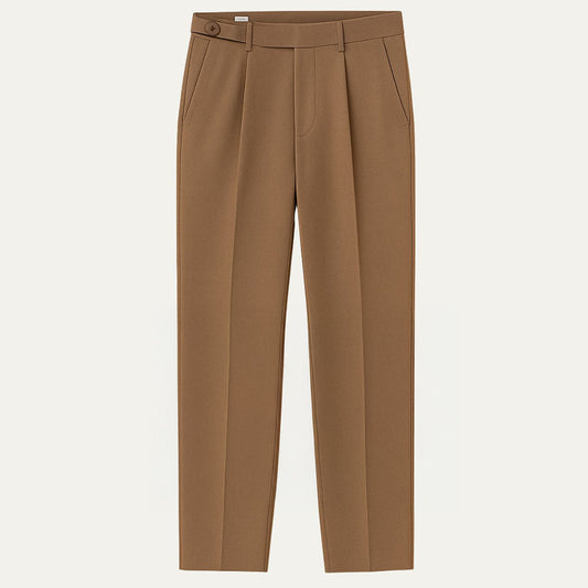 Classic Fit Pleated Mens Trousers - OutfitLondon