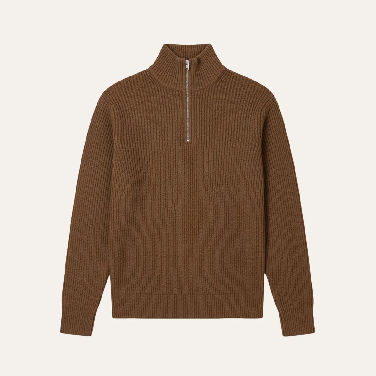 Classic Men's Quarter Zip Knitted Sweater