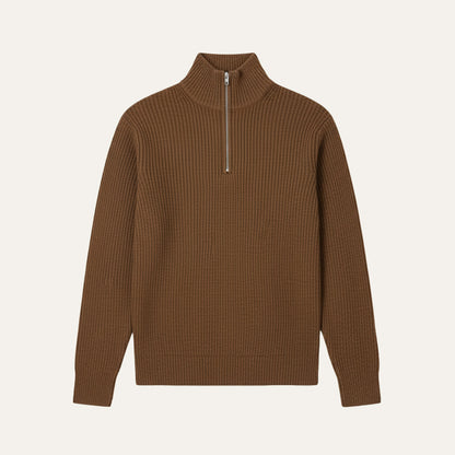 Classic Men's Quarter Zip Knitted Sweater