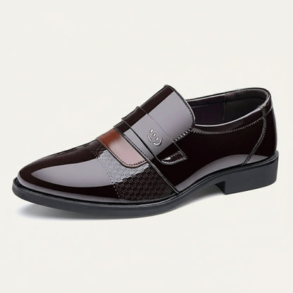 Premium Men's Leather Slip On Dress Loafers - OutfitLondon