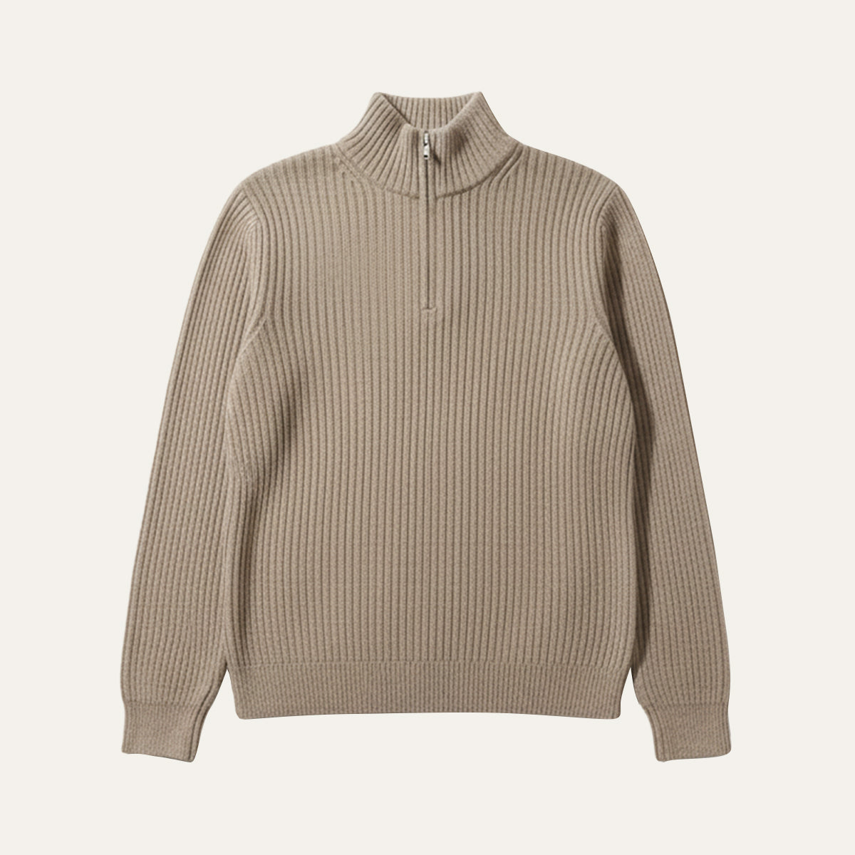 Classic Men's Quarter Zip Knitted Sweater