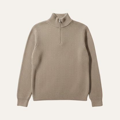 Classic Men's Quarter Zip Knitted Sweater