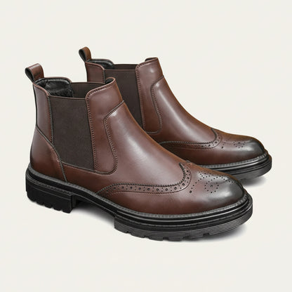 Classic Mens Black Leather Ankle Boots