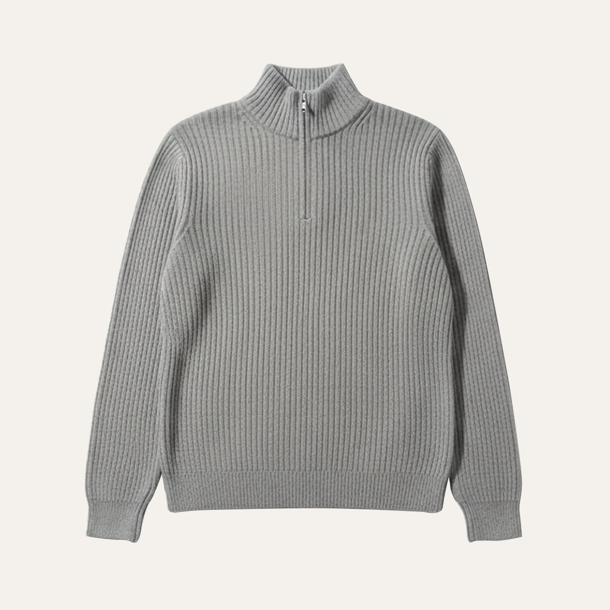 Classic Men's Quarter Zip Knitted Sweater