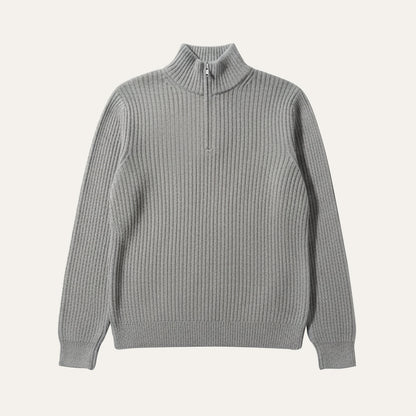 Classic Men's Quarter Zip Knitted Sweater