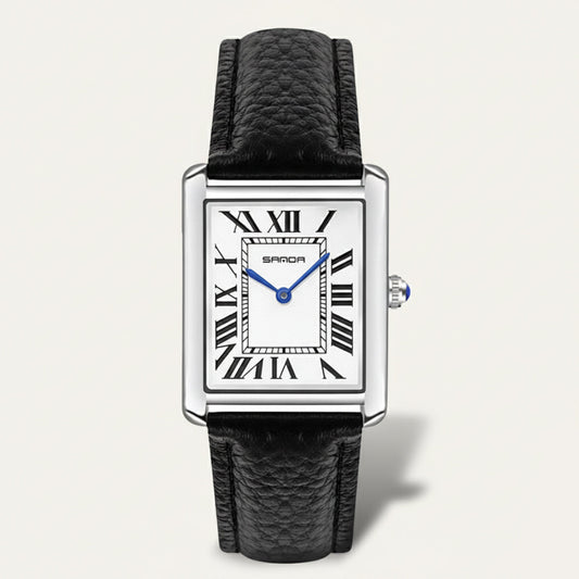 Elegant Men's Quartz Watch - Genuine Leather Band - OutfitLondon