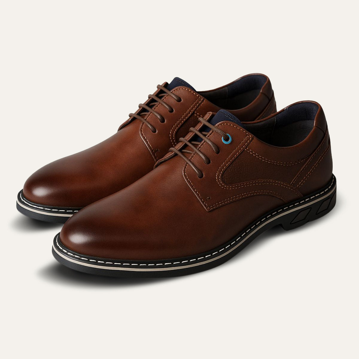 Classic Leather Mens Derby Shoes - OutfitLondon