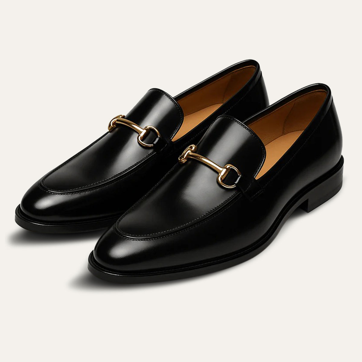 Classic Men's Black Leather Tassel Loafers - OutfitLondon