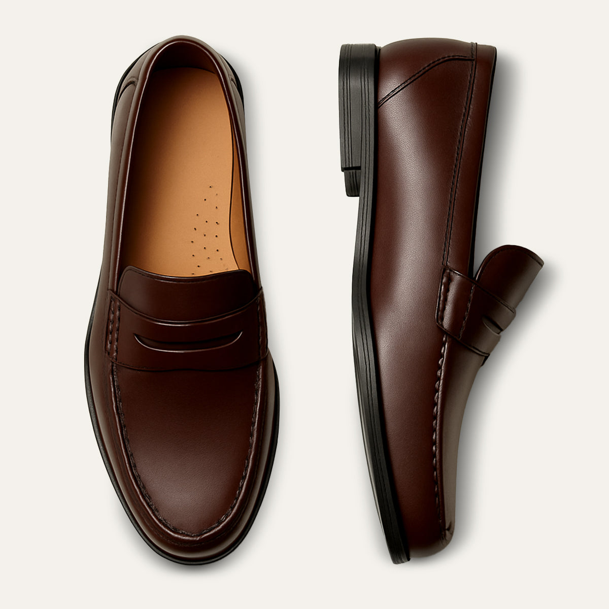 Classic Leather Slip On Men's Loafers
