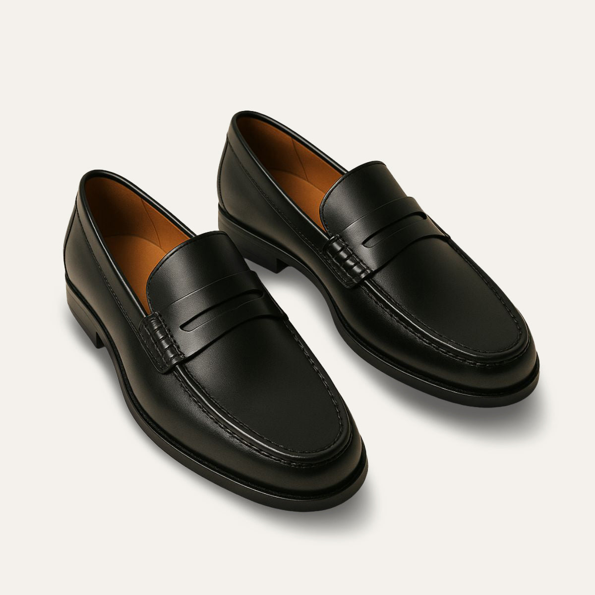 Classic Leather Slip On Men's Loafers - OutfitLondon