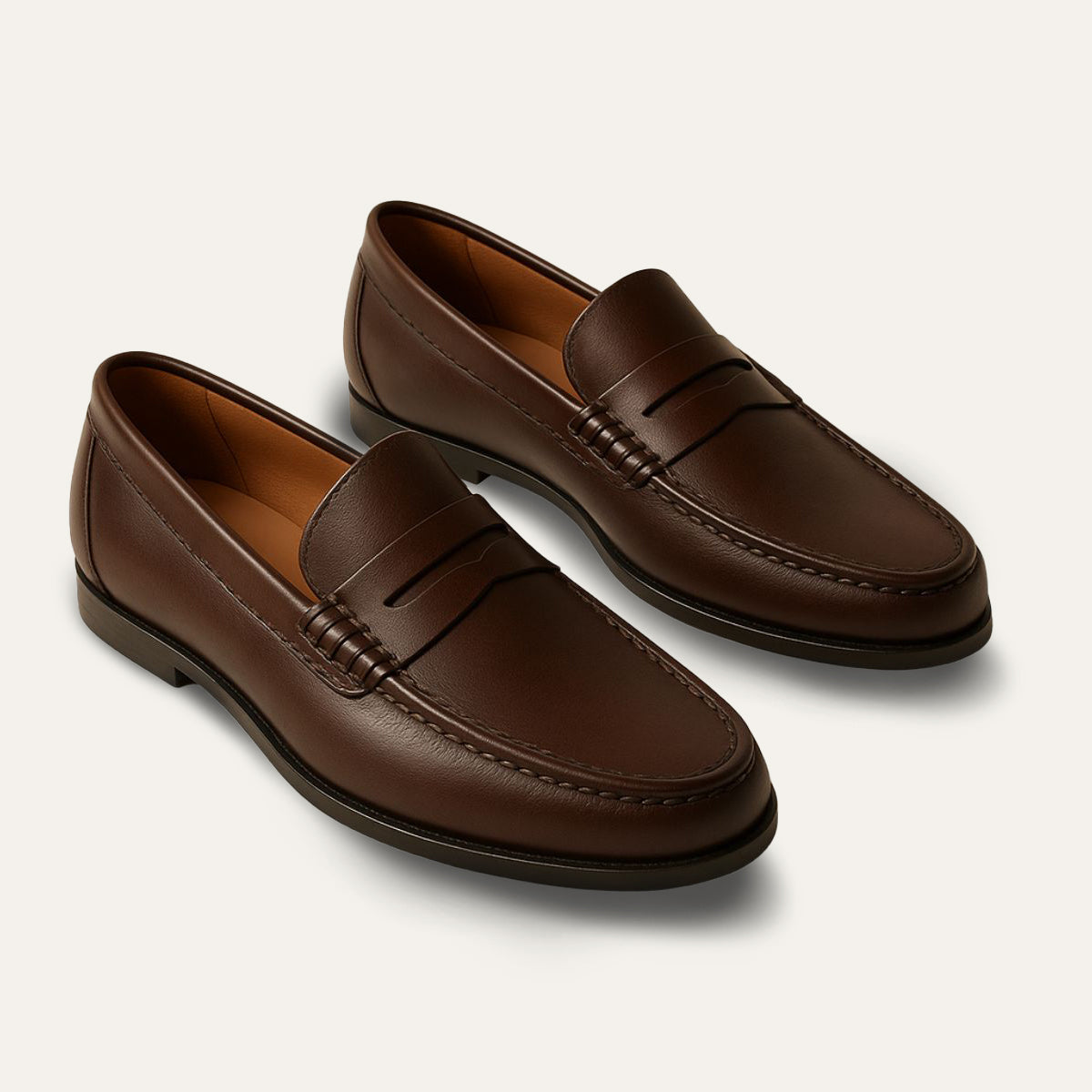 Classic Leather Slip On Men's Loafers