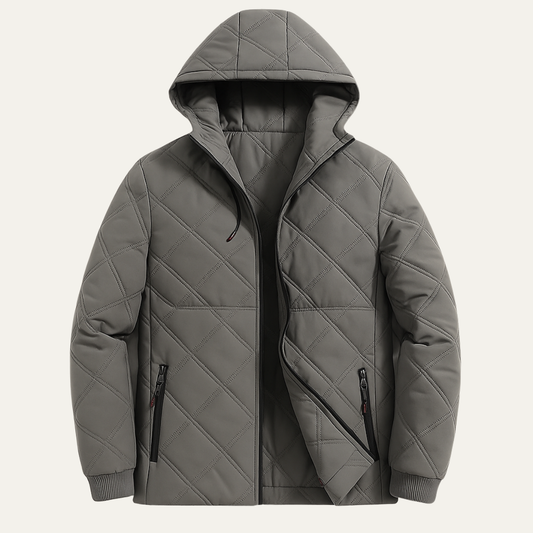 Warm Men's Fleece Lined Hooded Winter Parka Coat - OutfitLondon