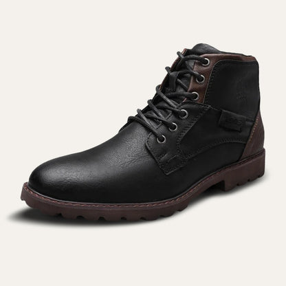 Brown Leather Ankle Boots for Men