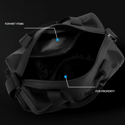 Waterproof Gym Bag with Shoe Pocket and Pockets
