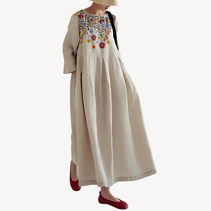 Relaxed Fit Summer Maxi Dress with Pockets