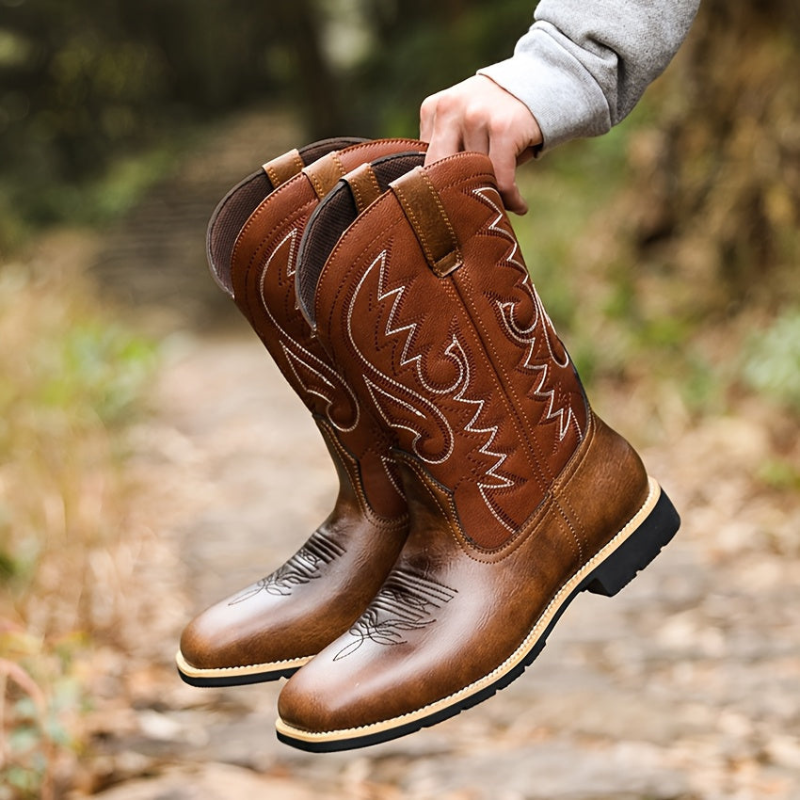 Retro Embroidered Classic Cowboy Riding Boots