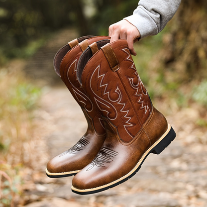 Retro Embroidered Classic Cowboy Riding Boots
