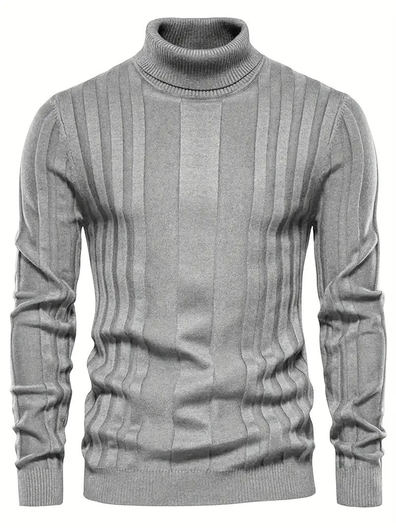 Men's Thick Cable Knit Turtleneck Sweater