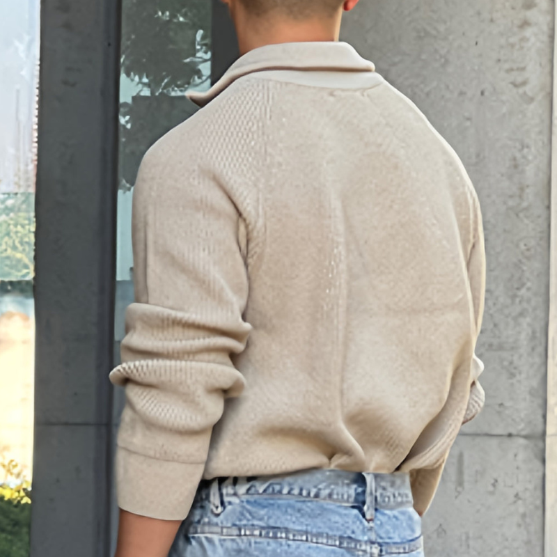 Warm Thick Cable Knit Half Zip Sweater