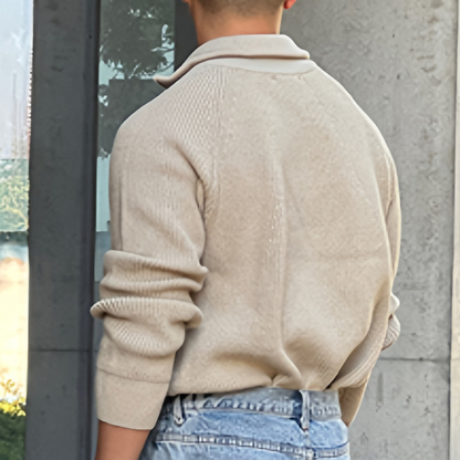 Warm Thick Cable Knit Half Zip Sweater