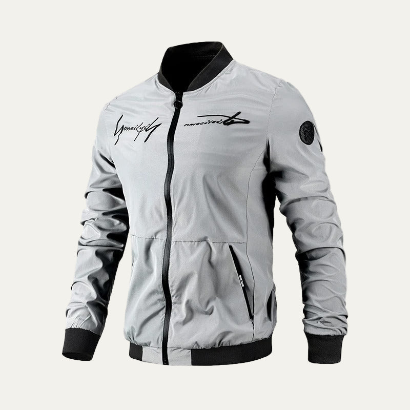 Men's Casual Printed Slim Fit Bomber Jacket