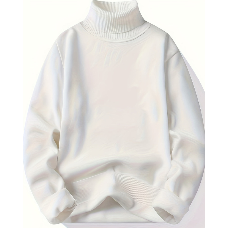 Soft Relaxed Fit Crew Neck Sweater with Ribbed Trim