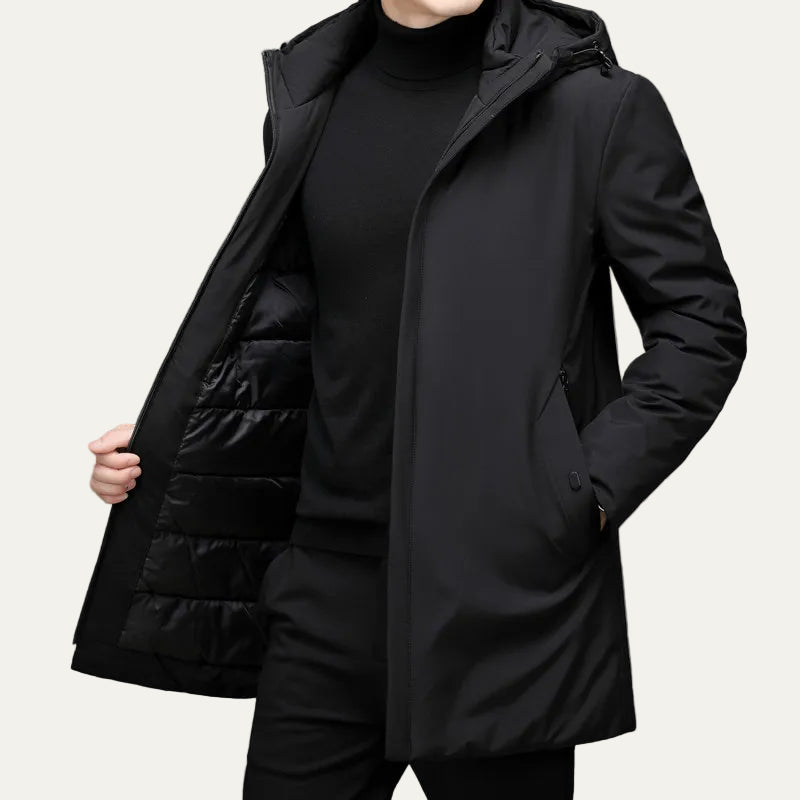 Men's Classic Water Resistant Hooded Jacket